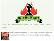 Tablet Screenshot of mrphilgames.com